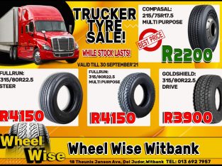 Trucker Tyre SALE NOW ON Wheel Wise Witbank!