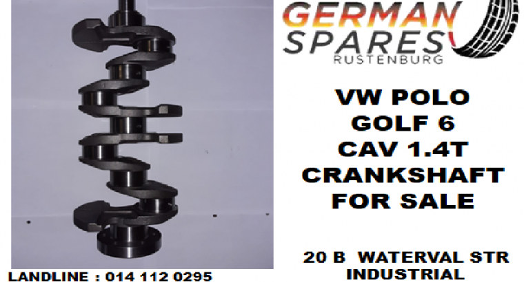 Vw Polo/Golf 6 CAV 1.4 T Crankshaft for sale