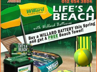 Buy a Willard Battery this spring & get a FREE beach towel!
