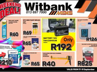 Weekend Deal at Midas Witbank! Valid from 17-19 September 2021!