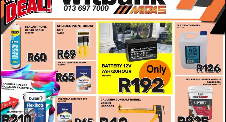 Weekend Deal at Midas Witbank! Valid from 17-19 September 2021!