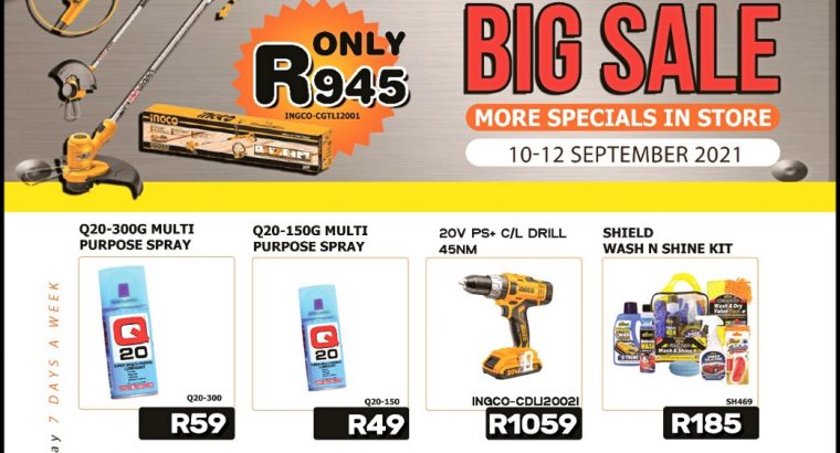 Super Big SALE this weekend at Wierdapark Midas!