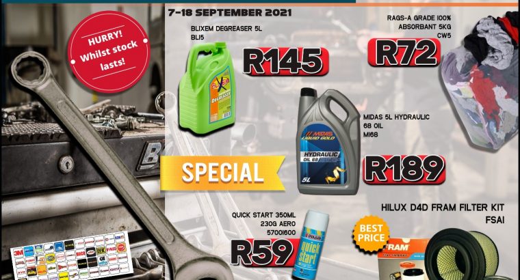 Wierdapark Midas Workshop Specials 7-18 September 2021
