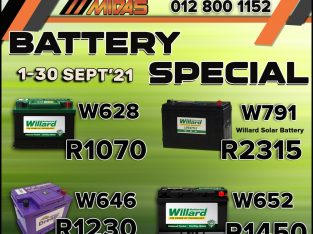 Willard Battery Special at East-Lynne Midas!