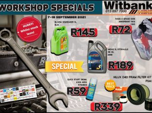 Witbank Midas Workshop Specials 7-18 September 2021