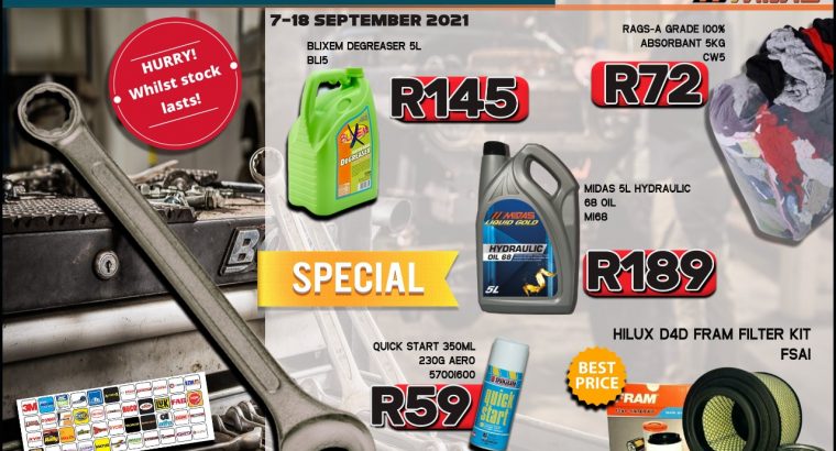 Witbank Midas Workshop Specials 7-18 September 2021