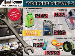 East-Lynne Midas Workshop Specials 7-18 September 2021