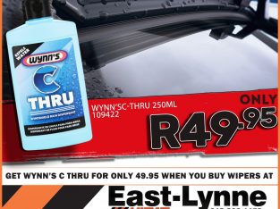 Get Wynn’s C-Thru 250ML for ONLY R49.95 when you buy Wipers!