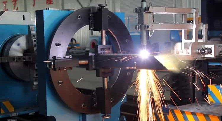CNC 8 axis square tube plasma cutting machine