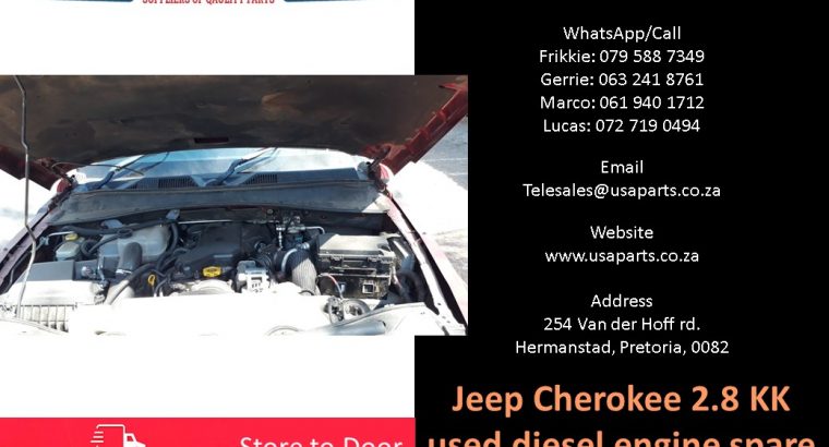 Jeep Cherokee 2.8 KK 2008-13 diesel used engine spare parts