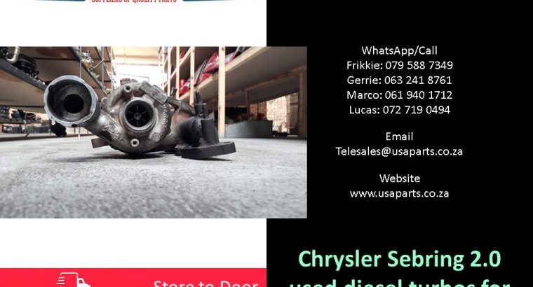 Chrysler Sebring 2.0 LX 2005-13 used diesel turbos for sale