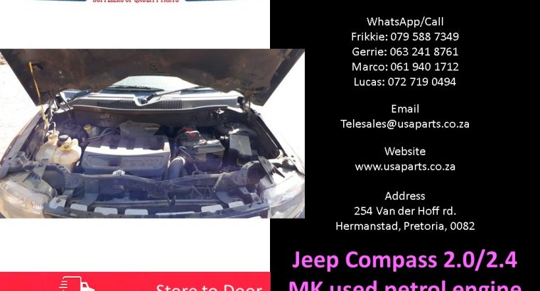 Jeep Compass 2.0/2.4 MK 2007-77 petrol used engine spare parts