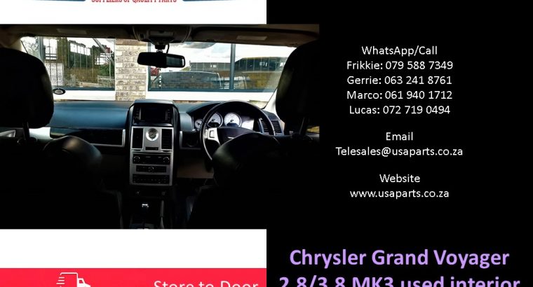 Chrysler Grand Voyager 2.8/3.8 MK3 2008-19 used interior spares
