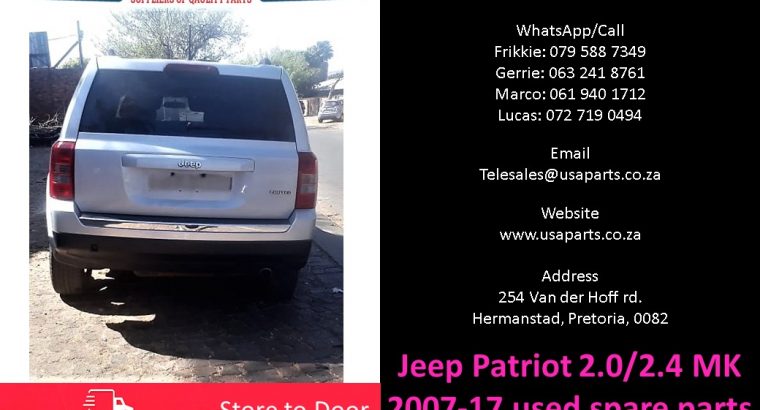 Jeep Patriot 2.0/2.4 MK 2007-17 used spare parts for sale