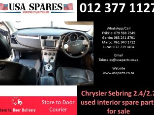Chrysler Sebring 2.7/2.4 2005-13 used interior spare parts