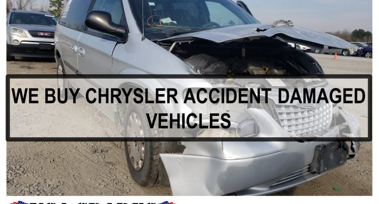 We buy Chrysler accident damaged vehicles for used parts