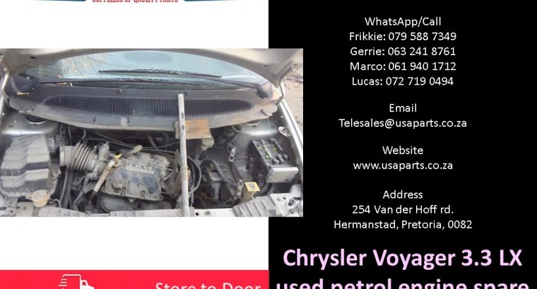 Chrysler Voyager 3.3 LX 2003-07 used petrol engine spare parts