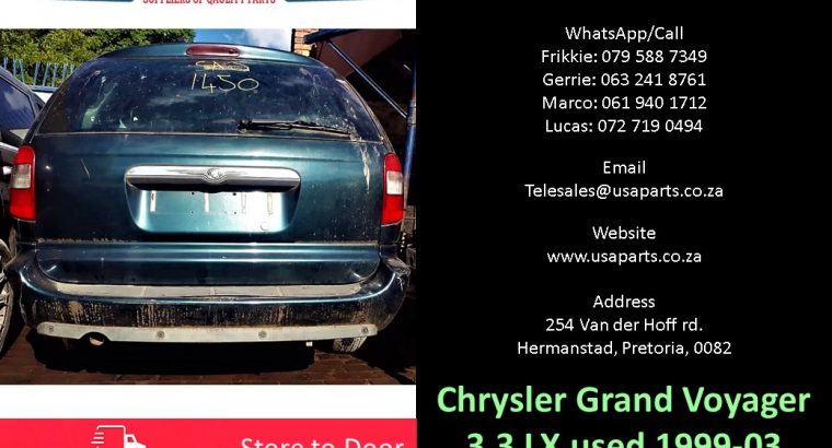 Chrysler Grand Voyager 3.3 LX 1999-03 used spare parts for sale