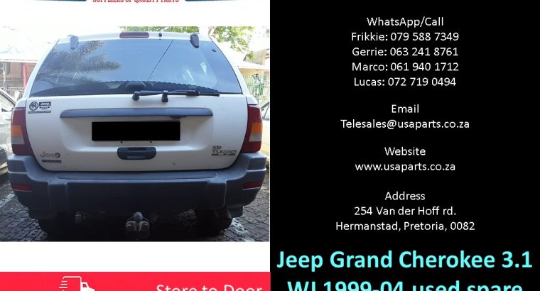 Jeep Grand Cherokee 3.1 WJ 1999-04 used spare parts for sale
