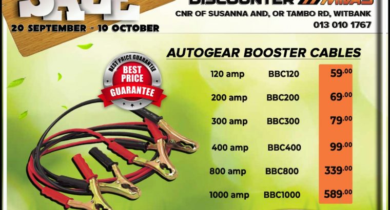 Get AutoGear Booster Cables at these LOW prices!