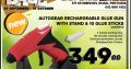 AutoGear Rechargeable Glue Gun & 10 Glue Sticks ONLY R349!