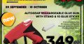 AutoGear Rechargeable Glue Gun & 10 Glue Sticks ONLY R349!