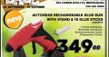 AutoGear Rechargeable Glue Gun & 10 Glue Sticks ONLY R349!