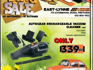 Autogear Rechargeable Vacuum Cleaner ONLY R339!