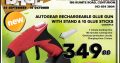 AutoGear Rechargeable Glue Gun & 10 Glue Sticks ONLY R349