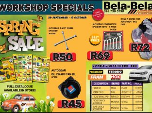 Workshop Specials Bela-Bela Midas 20 September – 10 October 2021