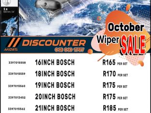 October Wiper SALE now on at Discounter Midas!