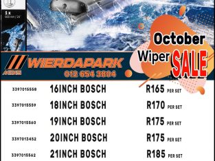 October Wiper SALE now on at Wierdapark Midas!