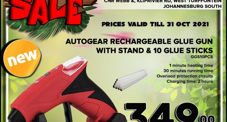 AutoGear Rechargeable Glue Gun at Kliprivier AUTO Spares!!