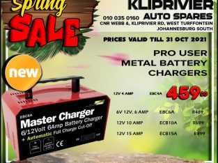 Get Pro User Metal Battery Chargers at Kliprivier AUTO Spares