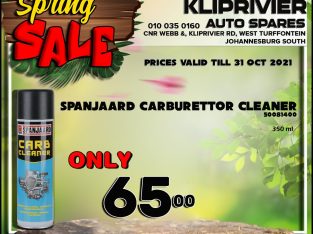 Spanjaard Carburettor Cleaner at Kliprivier AUTO Spares!