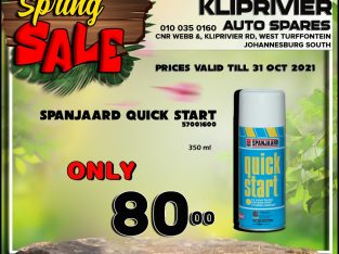 Spanjaard Quick Start at Kliprivier AUTO Spares!