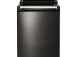 LG 24kg Black Stainless Steel Top Loaded Washing Machine.