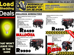 Loadshedding Deals now on at Modimolle Spares!