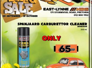 Spanjaard Carburettor Cleaner ONLY R65 at East-Lynne Midas!