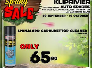 Spanjaard Carburettor Cleaner ONLY R65 at Kliprivier AUTO Spares!