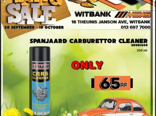 Spanjaard Carburettor Cleaner ONLY R65 at Midas Witbank!