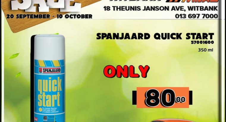 Spanjaard Quick Start ONLY R80 at Midas Witbank!