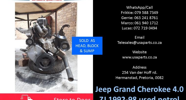 Jeep Grand Cherokee 4.0 ZJ 1992-98 used petrol engine for sale