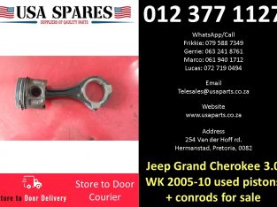 Jeep Grand Cherokee 3.0 WK 2005-10 used pistons+conrods for sale