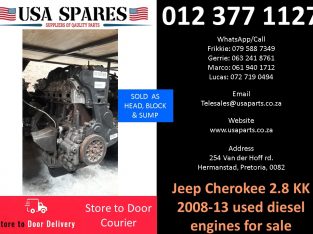 Jeep Cherokee 2.8 KK 2008-13 used diesel engines for sale