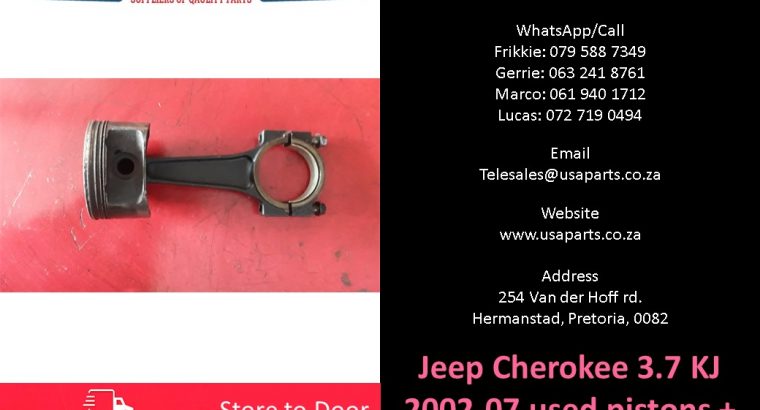 Jeep Cherokee 3.7 KJ 2002-07 used pistons+conrods for sale