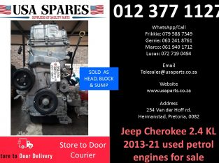 Jeep Cherokee 2.4 KL 2013-21 used petrol engines for sale