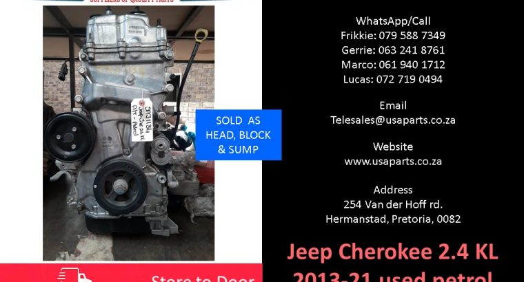 Jeep Cherokee 2.4 KL 2013-21 used petrol engines for sale