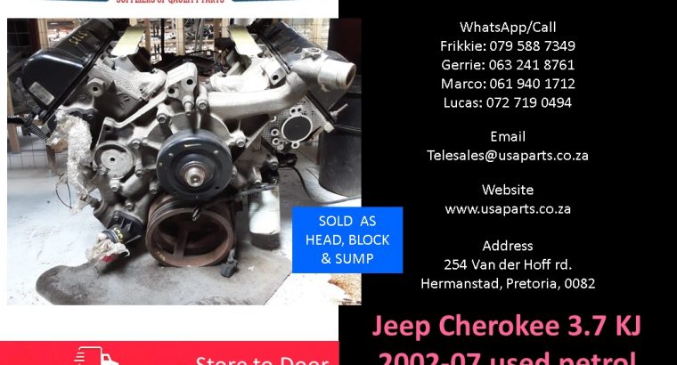 Jeep Cherokee 3.7 KJ 2002-07 used petrol engines for sale