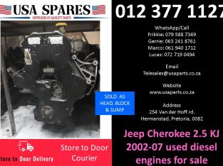 Jeep Cherokee 2.5 KJ 2002-07 used diesel engines for sale
